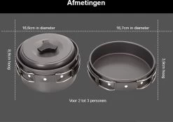 Hikr® Camping Pannenset - Complete 22-delige Kookset - Lichtgewicht - Kookgerei Servies - Outdoor - BPA-vrij - Keukengerei Set -Campingwinkel 1200x848 5