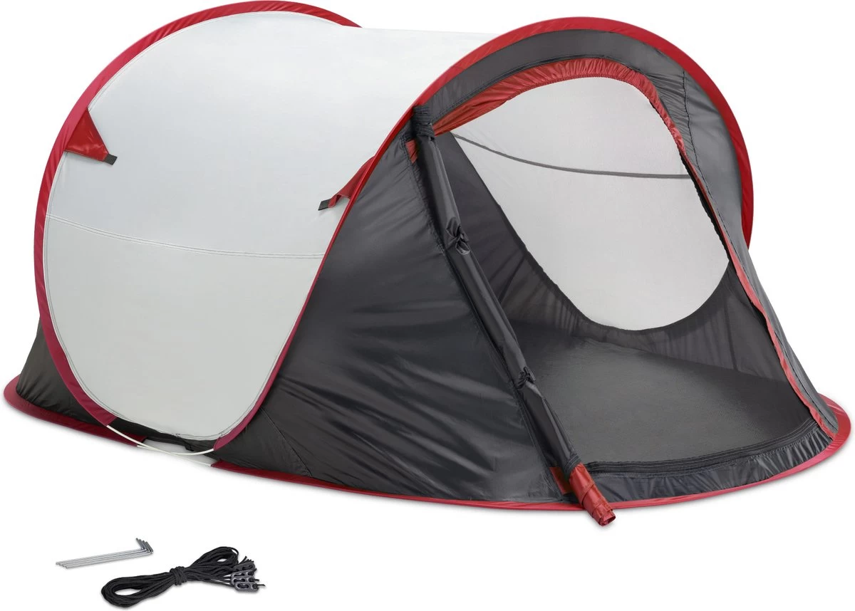 JEMIDI Tweepersoons Pop-up Tent - Opgooitent, Werptent Voor 2 Personen - Ideaal Als Festivaltent Of Kampeertent - Verschillende Kleuren 7 JEMIDI Tweepersoons Pop-up Tent - Opgooitent, Werptent Voor 2 Personen - Ideaal Als Festivaltent Of Kampeertent - Verschillende Kleuren - Afbeelding 7
