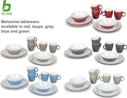 Bo-Camp Servies - Campingbord - 100% Melamine - 16-delig - Groen -Campingwinkel 1200x928 4