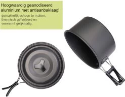 Hikr® Camping Pannenset - Complete 22-delige Kookset - Lichtgewicht - Kookgerei Servies - Outdoor - BPA-vrij - Keukengerei Set -Campingwinkel 1200x930 4