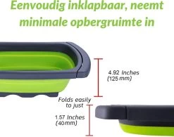 Buxibo - 3-Delige Keuken Vergiet Set Inklapbaar Groen/Grijs -Campingwinkel 1200x948 1