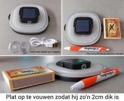 Solar Led Camping Lamp - Tent Verlichting Oplaadbaar - Solar Lantaarn Tafellamp Opvouwbare Campinglamp - King Mungo -Campingwinkel 1200x975 6