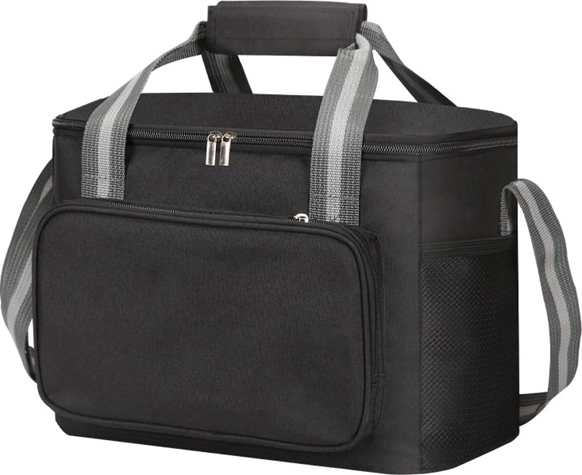 IBright Koeltas Opvouwbaar 15 Liter - 4 Laags Geïsoleerde Lunchtas - Waterdicht - Zwart 1 IBright Koeltas Opvouwbaar 15 Liter - 4 Laags Geïsoleerde Lunchtas - Waterdicht - Zwart