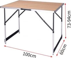 Kamyra® Campingtafel Inklapbaar - Kampeertafel, Partytafel - Opvouwbaar, Lichtgewicht & In Hoogte Verstelbaar - Aluminium/Hout 14 Kamyra® Campingtafel Inklapbaar - Kampeertafel, Partytafel - Opvouwbaar, Lichtgewicht & In Hoogte Verstelbaar - Aluminium/Hout -Campingwinkel 1200x984