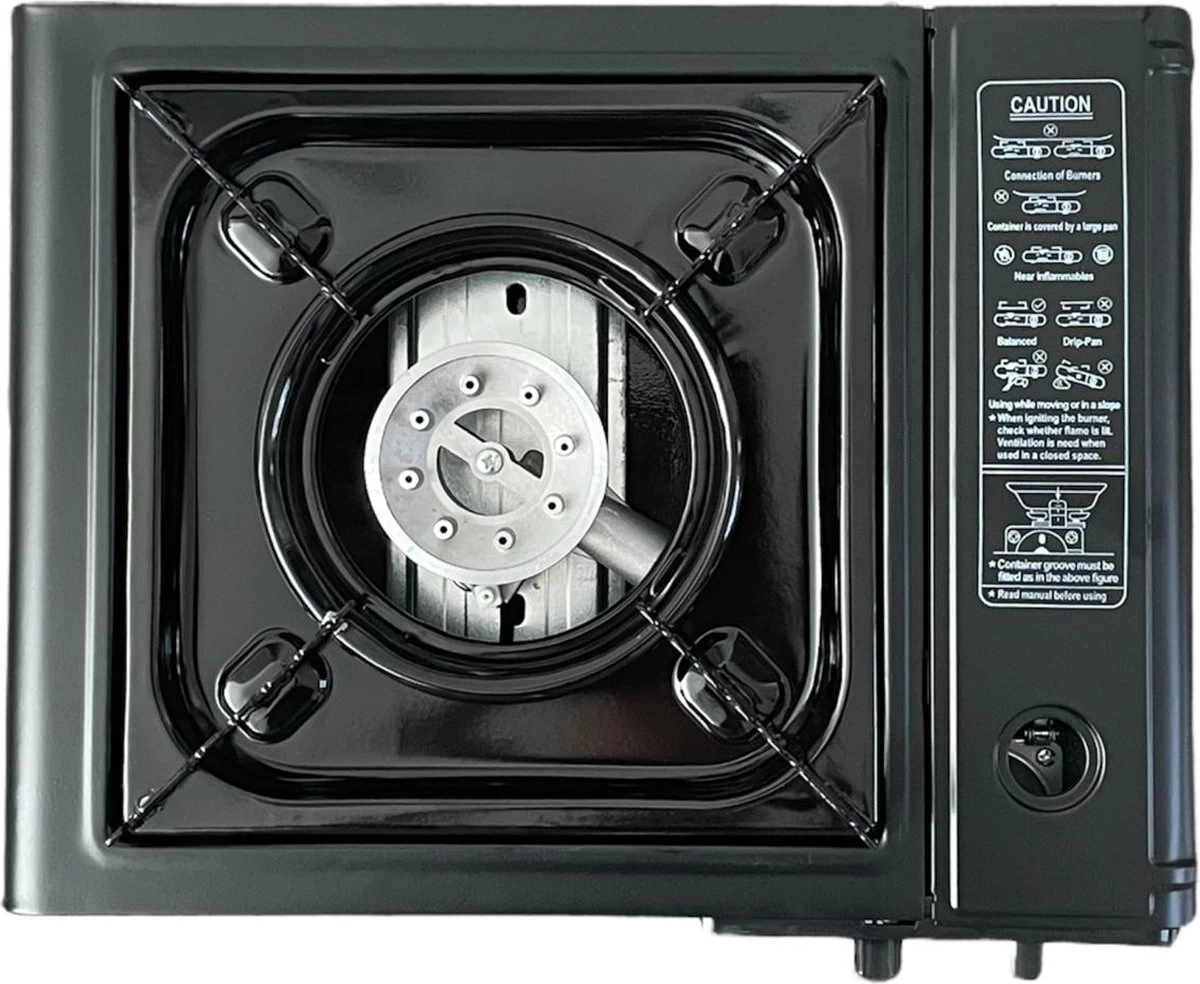 Camping Kooktoestel - Draagbaar Gasfornuis - Incl. 4x Gasflessen En Koffer 5 Camping Kooktoestel - Draagbaar Gasfornuis - Incl. 4x Gasflessen En Koffer - Afbeelding 5