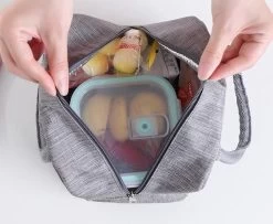 Koeltas - Lunchtas - Volwassenen En Kinderen - Compact & Handig: Zomer - Picknick -School - Lunch - Werk - Klassiek Grijs -Campingwinkel 1200x987 1