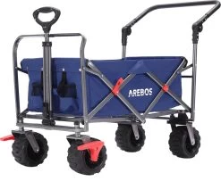 AREBOS Handkar | Transportwagen | Apparatuurwagen | Opvouwbaar | Duwstang| Blauw 21 AREBOS Handkar | Transportwagen | Apparatuurwagen | Opvouwbaar | Duwstang| Blauw -Campingwinkel 1200x988 4