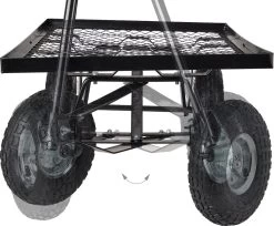 Relaxdays Bolderkar Tuin - Platte Tuinwagen - Luchtbanden - 200 Kg - Transportkar - Staal -Campingwinkel 1200x989 6