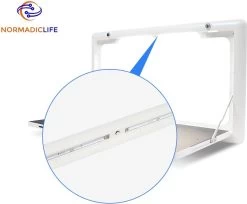 Merkloos NormadicLife® - Outdoor – Opklapbare Tafel - Eettafel – Tafel Voor Buitenkeuken - Caravan – Camper – Picknicktafel - Ingebouwd Ledlicht – Wit -Campingwinkel 1200x993 1