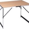 Kamyra® Campingtafel Inklapbaar - Kampeertafel, Partytafel - Opvouwbaar, Lichtgewicht & In Hoogte Verstelbaar - Aluminium/Hout