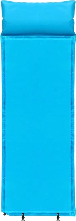 Springos Slaapmat | Zelfopblazend | 186 Cm | Inclusief Hoes & Hoofdkussen | Lichtblauw -Campingwinkel 416x1200