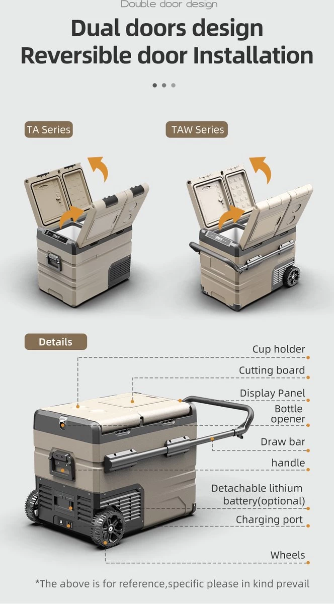 Alpicool 55L - Koelkast/vriezer - 12V-24V/230V - Compressor - APP - Voor Auto En Huis - Outdoor Camping Benodigdheden 8 Alpicool 55L - Koelkast/vriezer - 12V-24V/230V - Compressor - APP - Voor Auto En Huis - Outdoor Camping Benodigdheden - Afbeelding 8
