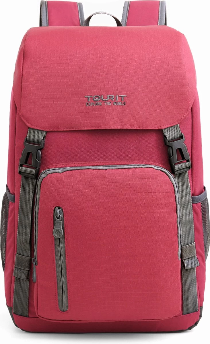Tourit - Koeltas Rugzak (25L) - Geschikt Voor 21 Blikjes - Lunchtas Voor Dames En Heren - Rood 1 Tourit - Koeltas Rugzak (25L) - Geschikt Voor 21 Blikjes - Lunchtas Voor Dames En Heren - Rood