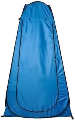 Merkloos 4 In 1 Pop-up Douchetent Voor Omkleden, Douchen, Toilet En Opslag - 1 Persoons Tent - Camping Douche En Omkleedtent - Inclusief Haringen En Draagtas - 190 X 110 X 110 Cm Blauw -Campingwinkel 750x1200