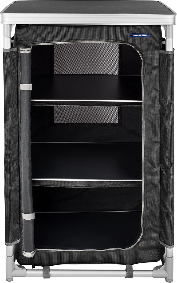 Campart Campingkast CU-0719 – Opvouwbaar En Verstelbaar - 4 Verstelbare Poten - 3 Lagen - Aluminium Frame - Grijs 10 Campart Campingkast CU-0719 – Opvouwbaar En Verstelbaar - 4 Verstelbare Poten - 3 Lagen - Aluminium Frame - Grijs - Afbeelding 10