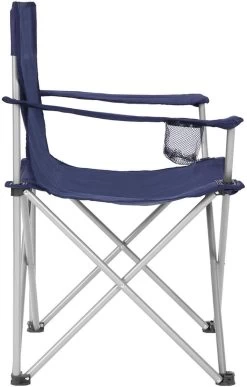 Set Van 2 Opvouwbare Campingstoelen, Klapstoelen Voor Buiten, Comfortabel, Met Armleuningen En Bekerhouders, Stabiel Frame, Draagvermogen 120 Kg - Blauw -Campingwinkel 766x1200 1