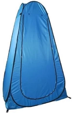 Merkloos 4 In 1 Pop-up Douchetent Voor Omkleden, Douchen, Toilet En Opslag - 1 Persoons Tent - Camping Douche En Omkleedtent - Inclusief Haringen En Draagtas - 190 X 110 X 110 Cm Blauw -Campingwinkel 766x1200