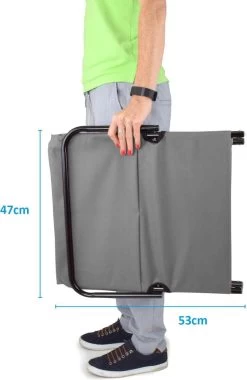 Strandmat Opvouwbaar Met Schouderband - Strandstoel Grijs 145x47x52 -Campingwinkel 779x1200