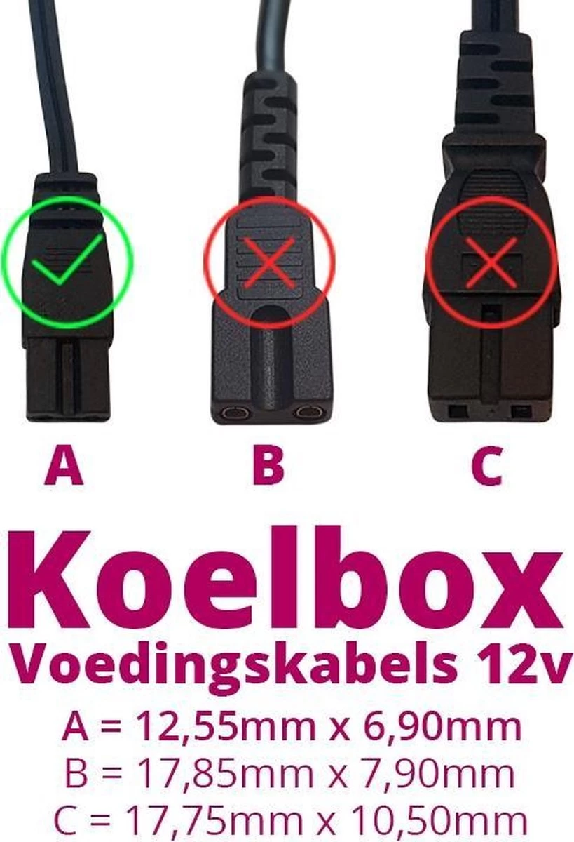 Merkloos Koelboxkabel 12V Voedingskabel Koelbox - 2 Meter 3 Merkloos Koelboxkabel 12V Voedingskabel Koelbox - 2 Meter - Afbeelding 3