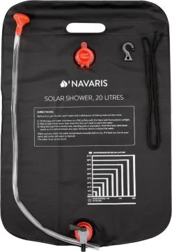 Navaris Campingdouche Op Zonne-energie - 20 Liter - Verwarmbare Camping Douchezak Met Douchekop, Slang En Kraan - Ideaal Voor Reizen En Kamperen -Campingwinkel 821x1200 1