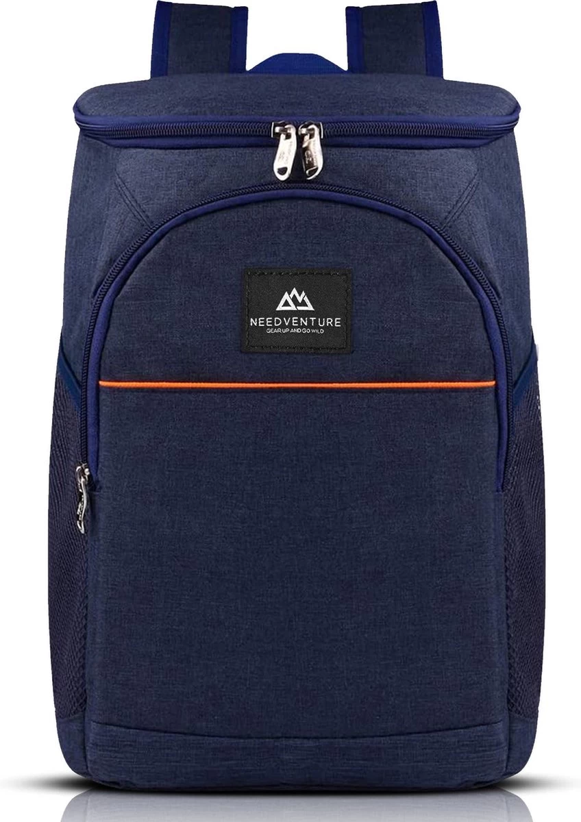 Needventure Koeltas - Lunchtas - Koelrugtas - Picknicktas - 20 Liter - Flessenhouder - Bieropener - Blauw 1 Needventure Koeltas - Lunchtas - Koelrugtas - Picknicktas - 20 Liter - Flessenhouder - Bieropener - Blauw