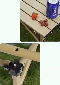 Buxibo - Lichtgewicht Vouwbare Campingtafel - Inklapbaar - Vis/Tuin/Picknick Tafel - Kamperen - Met Opberghoes - Aluminium - Grijs -Campingwinkel 848x1200