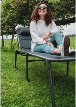 Travellife Barletta Ligbed - Antraciet / Donkergrijs -Campingwinkel 854x1200