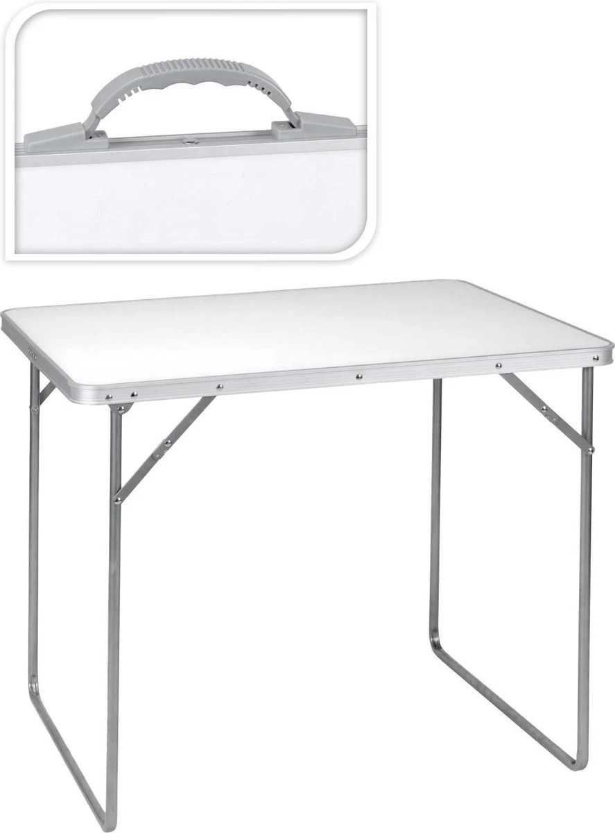 GENERIC Campingtafel Wit - 80 X 60 X 69 Cm - Tuintafel - Inklapbaar 1 GENERIC Campingtafel Wit - 80 X 60 X 69 Cm - Tuintafel - Inklapbaar