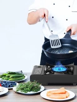 Camping Kooktoestel - Draagbaar Gasfornuis - Incl. 2x Gasflessen En Koffer -Campingwinkel 908x1200 6