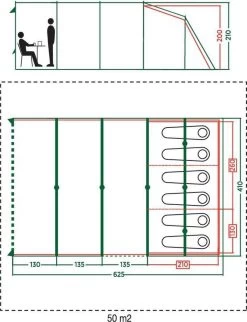 Coleman Vail 6L Tunneltent - Familie Tent - 6-Persoons - Grijs/Groen 13 Coleman Vail 6L Tunneltent - Familie Tent - 6-Persoons - Grijs/Groen -Campingwinkel 920x1200