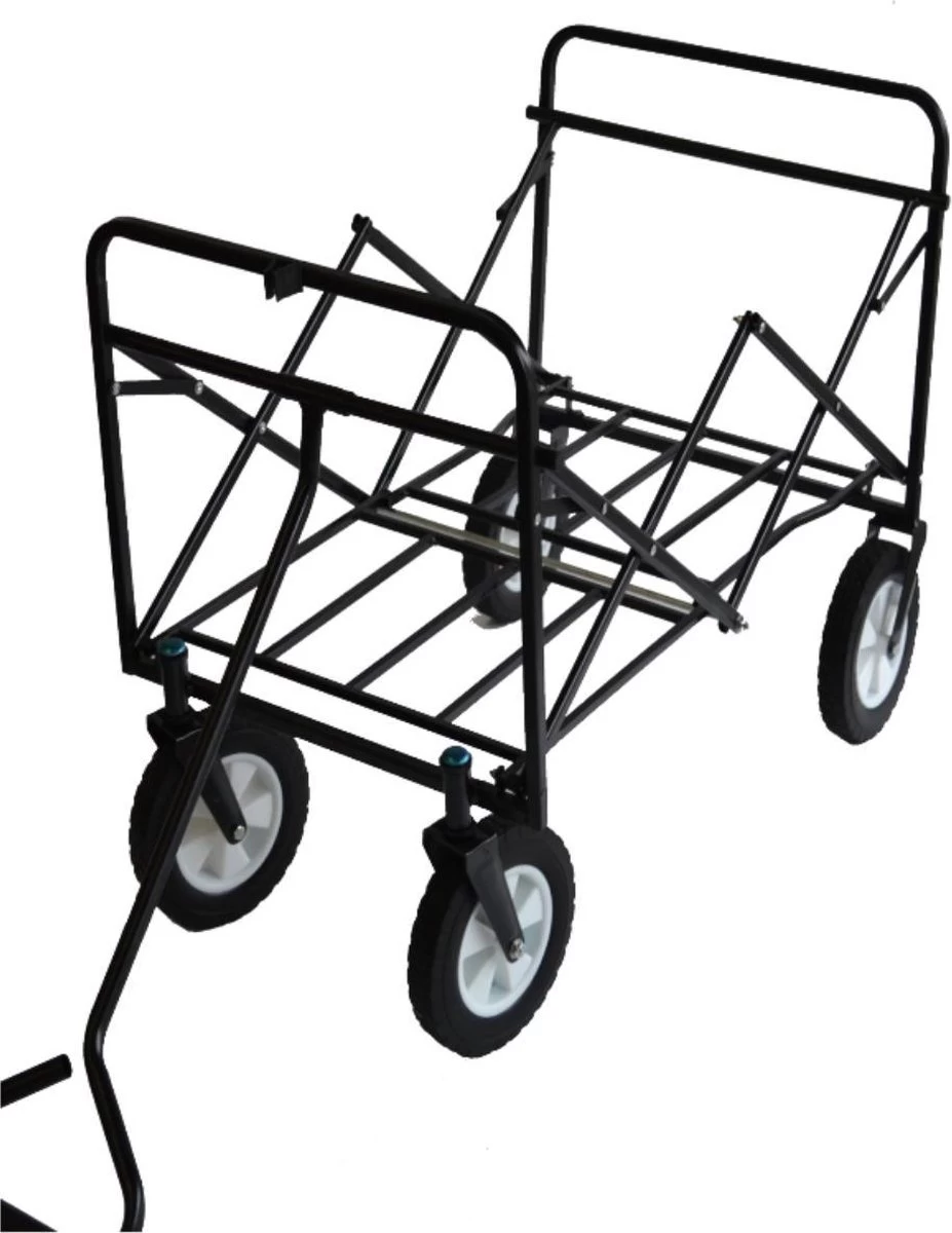 Rijoka Opvouwbare Bolderkar Mét Harde Bodem | Zwart 2 Rijoka Opvouwbare Bolderkar Mét Harde Bodem | Zwart - Afbeelding 2