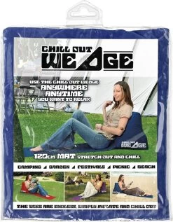 CKB LTD - Chill Out - Luchtbed - Campingstoel - Wedge Opblaasbare Ligstoel - Blauw Strandstoel 1 Persoons Volwassen Luchtbedden Kampeerstoel Vouwstoel Stoel Slaapmatje Slaapmatten Opvouwbaar Volwassenen Tuinstoel Opblaasstoel Kampeerstoelen Lucht -Campingwinkel 935x1200 1