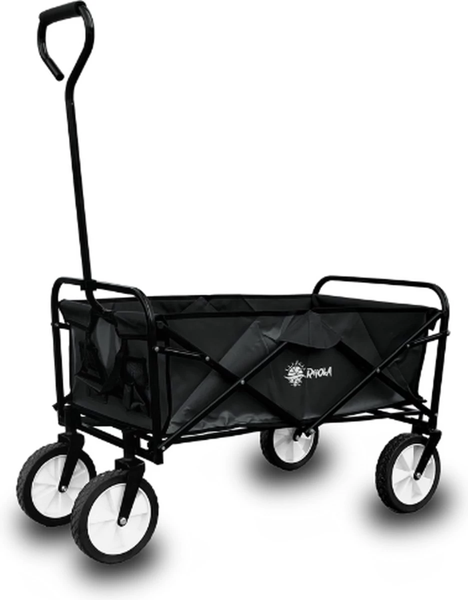 Rijoka Opvouwbare Bolderkar Mét Harde Bodem | Zwart 1 Rijoka Opvouwbare Bolderkar Mét Harde Bodem | Zwart