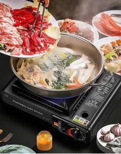 IBright Draagbare Camping Kooktoestel - Gasbrander - 1 Pits Gaspit - Elektrische Ontsteking - 2900 Watt - Met Koffer - Zwart -Campingwinkel 938x1200 2