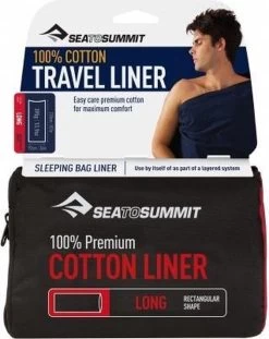 Sea To Summit - Premium Cotton Liner - Lakenzak - Katoen - Oceaan Blauw - Recht Model Lang -Campingwinkel 952x1200 1