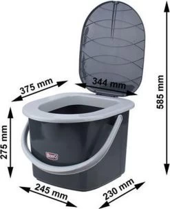 Branq Toiletemmer Draagbaar Met Deksel - 15,5L - Antraciet 10 Branq Toiletemmer Draagbaar Met Deksel - 15,5L - Antraciet -Campingwinkel 977x1200 4