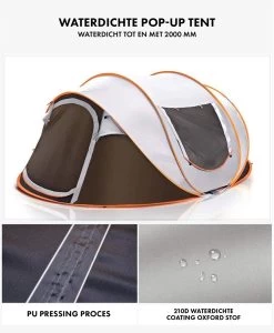 Fly Lab Luxe Pop Up Tent - Kampeer Tent - Grijs/Oranje - 4 Persoons 14 Fly Lab Luxe Pop Up Tent - Kampeer Tent - Grijs/Oranje - 4 Persoons -Campingwinkel 989x1200