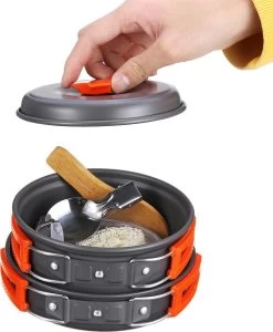 Camping Outdoor Kookset 13-delig Camping Servies En Pannen Pannenset Keukengerei - BPA-vrij & Geen Giftige Stoffen - Opvouwbaar & Licht - Ideaal Voor Reizen, Festival, Wandelen 13 Camping Outdoor Kookset 13-delig Camping Servies En Pannen Pannenset Keukengerei - BPA-vrij & Geen Giftige Stoffen - Opvouwbaar & Licht - Ideaal Voor Reizen, Festival, Wandelen -Campingwinkel 989x1200 5