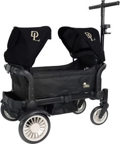 Deryan Luxe Sandy Bolderkar - Duo Buggy - Tandem Buggy - Opvouwbaar - Inklapbare Bolderwagen - Duo Kinderwagen - Zwart -Campingwinkel 999x1200 1